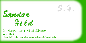 sandor hild business card