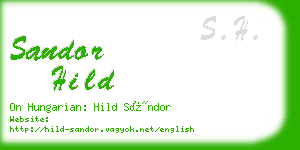 sandor hild business card